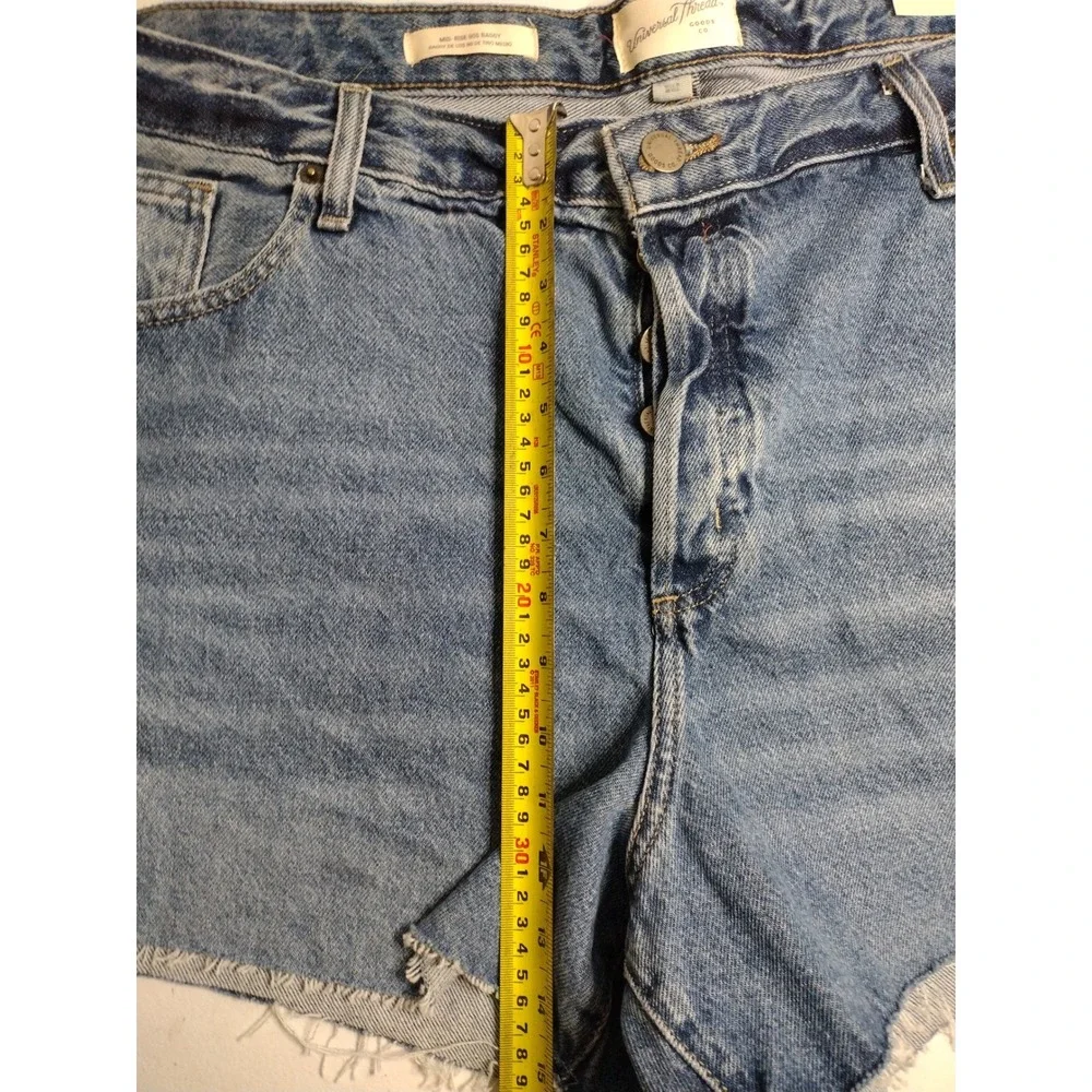 Universal Thread‎ Womens 22 Mid Rise 90s Baggy Denim Shorts Blue Cotton